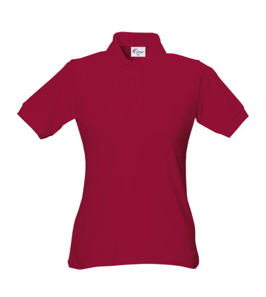 Damen Poloshirt 60 °C Grad waschbar bordeaux Arbeitsshirt Arbeits-t-shirt tailliert