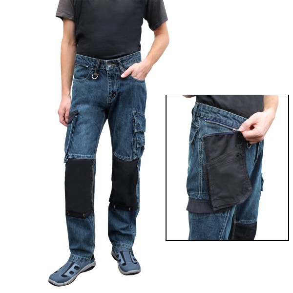 Arbeitsjeans viele Taschen - Jeans Arbeitshose
