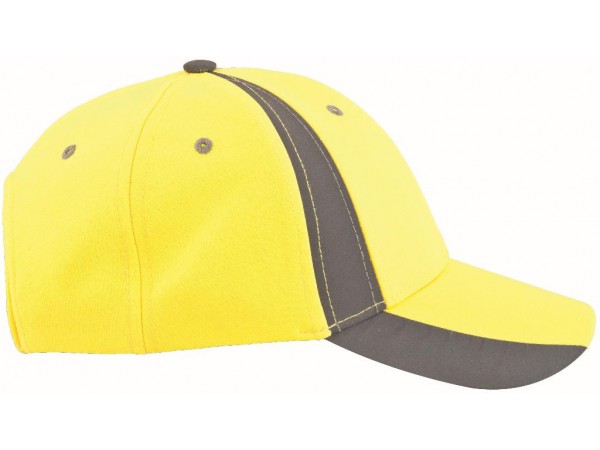 Cap gelb mit Reflex Warn Farben Leuchtfarben Twinkle
