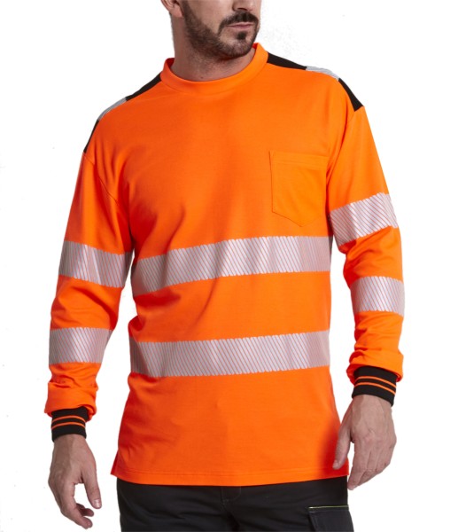 langarm Warnschutz T-Shirt mit Baumwolle T185