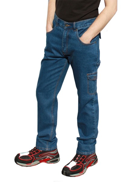 Jeans Arbeitshose mit Zollstocktasche